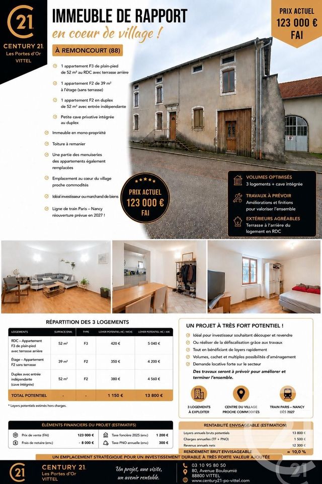 Immeuble à vendre REMONCOURT