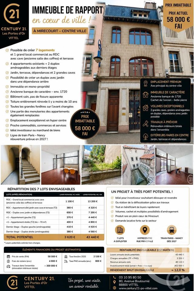 immeuble - MIRECOURT - 88